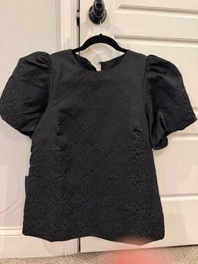 TUCKERNUCK Black Jacquard Lyla Blouse